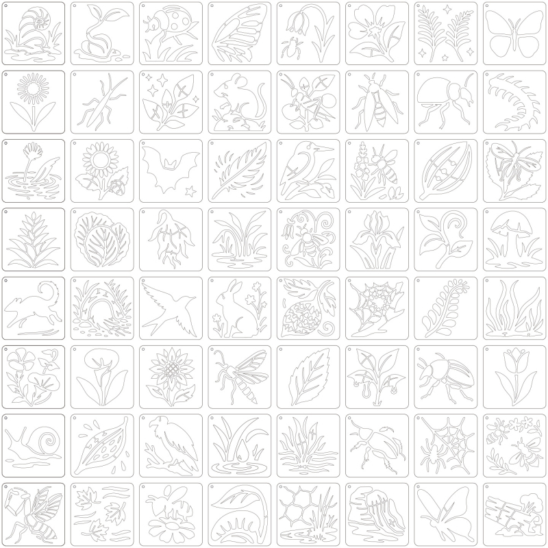 Gyerek PET rajz- és graffiti sablon SJX-74 — kézzel készített, kreatív rajztábla