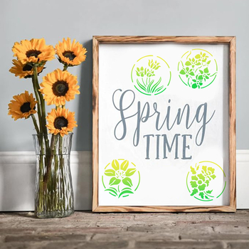 Šablona za crtanje s izrezima cvijeća i travе — DIY zidna umjetnost; Marka: Owkjasw; Uvoz: Ne; Licencirane privatne marke: Da; IP odobrenje: Ne