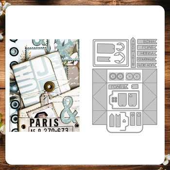 Šablona za izrezivanje od karbonskog čelika za scrapbooking – moderan umjetnički dizajn, proces lijevanja, reljefno utiskivanje i embosiranje za dnevnik i kartice