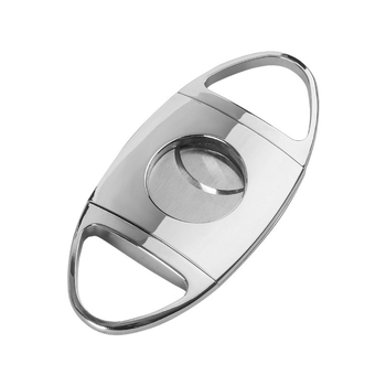 Ψαλίδι για πούρα από ανοξείδωτο χάλυβα, ηλεκτροπλατινωμένη επίστρωση, διπλής όψεως κοπή, ελαφρύς πολυτελής σχεδιασμός, διαθέσιμη παραμετροποίηση