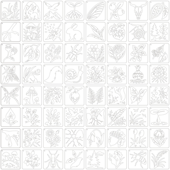 PET šablona za bojanje s šupljim dizajnom za DIY ručne kreacije, SJX-72 — Marka: Yiwu City Purple Butterfly Craft Factory — Međunarodni izvoz: Da