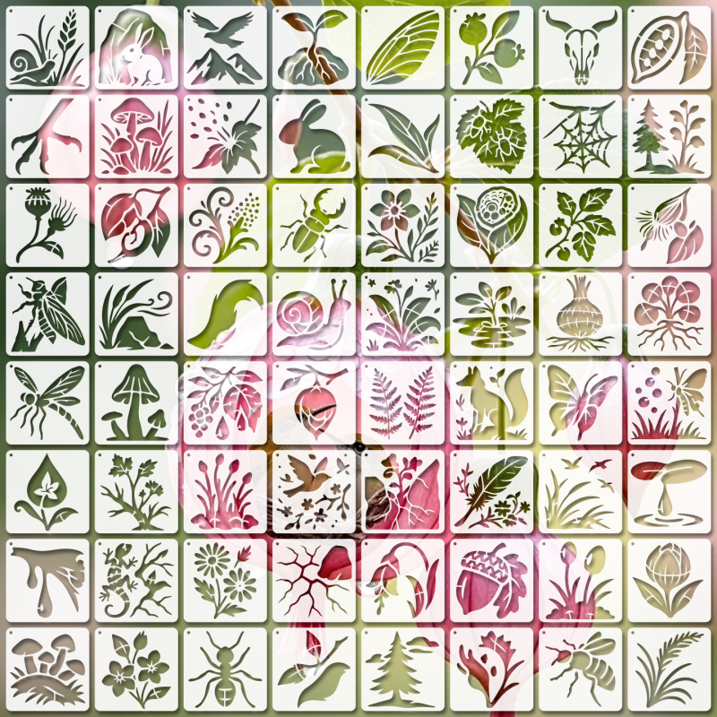 PET šablona za bojanje s šupljim dizajnom za DIY ručne kreacije, SJX-72 — Marka: Yiwu City Purple Butterfly Craft Factory — Međunarodni izvoz: Da