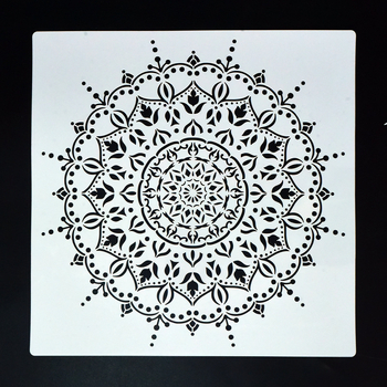 Šablona za zidnu dekoraciju – Hui enle PET šablona za DIY mandalu s prorezanim dizajnom (Licencirana privatna marka: Da; IP odobrenje: Ne; Uvoz: Ne)