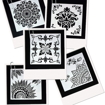 Šablona za zidnu dekoraciju – Hui enle PET šablona za DIY mandalu s prorezanim dizajnom (Licencirana privatna marka: Da; IP odobrenje: Ne; Uvoz: Ne)