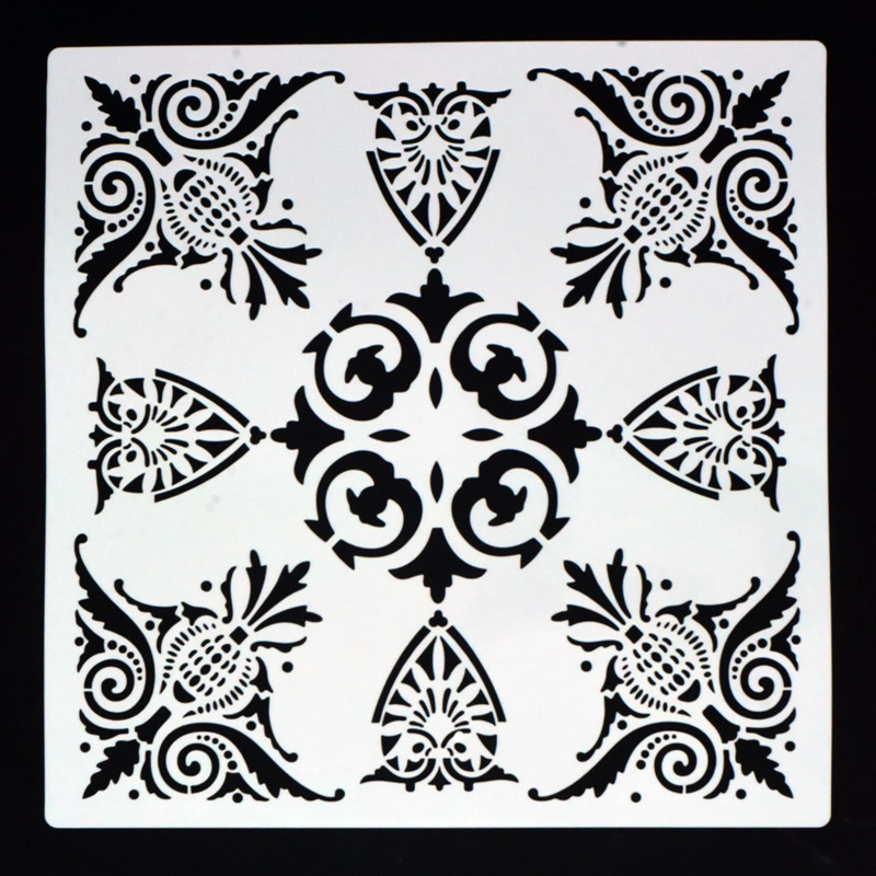 Šablona za zidnu dekoraciju – Hui enle PET šablona za DIY mandalu s prorezanim dizajnom (Licencirana privatna marka: Da; IP odobrenje: Ne; Uvoz: Ne)