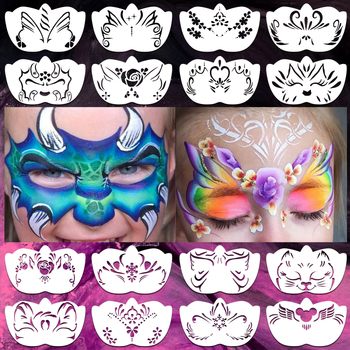 Šablone za crtanje lica za djecu – DIY set šablona za dizajn oko očiju, pogodan za scenski makeup (Brand OWKJASW; Materijal: Plastika; Uvoz: Ne; IP ovlaštenje: Ne; Licencirane privatne marke: Da)