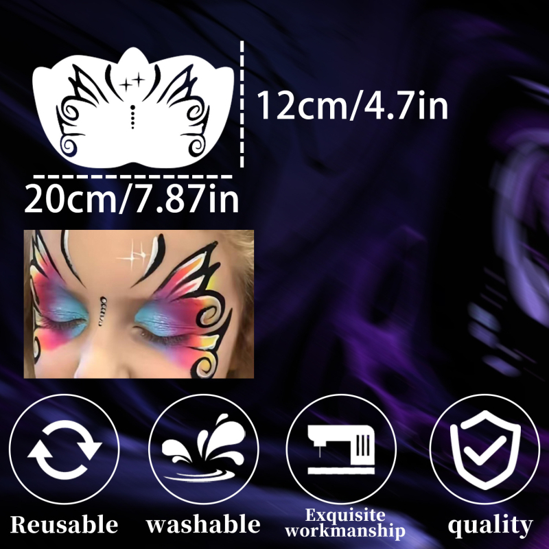 Šablone za crtanje lica za djecu – DIY set šablona za dizajn oko očiju, pogodan za scenski makeup (Brand OWKJASW; Materijal: Plastika; Uvoz: Ne; IP ovlaštenje: Ne; Licencirane privatne marke: Da)