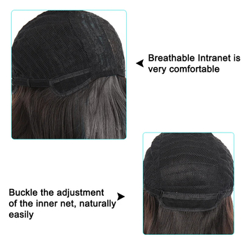 Senyue AK01 duga ravna perika, do ključne kosti, potpuno prekrivanje glave, otporno na toplinu