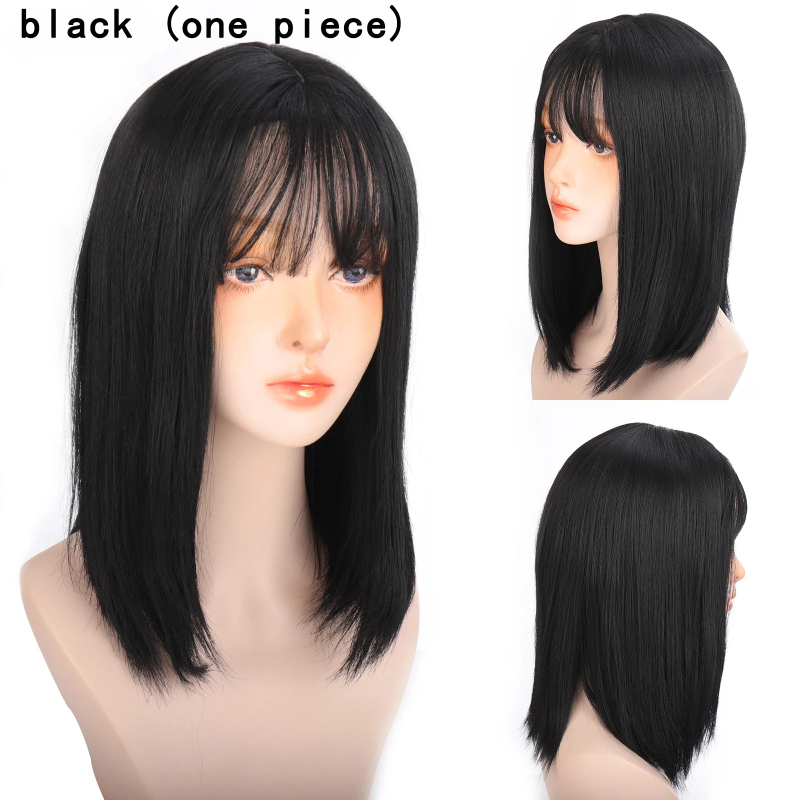 Senyue AK01 duga ravna perika, do ključne kosti, potpuno prekrivanje glave, otporno na toplinu