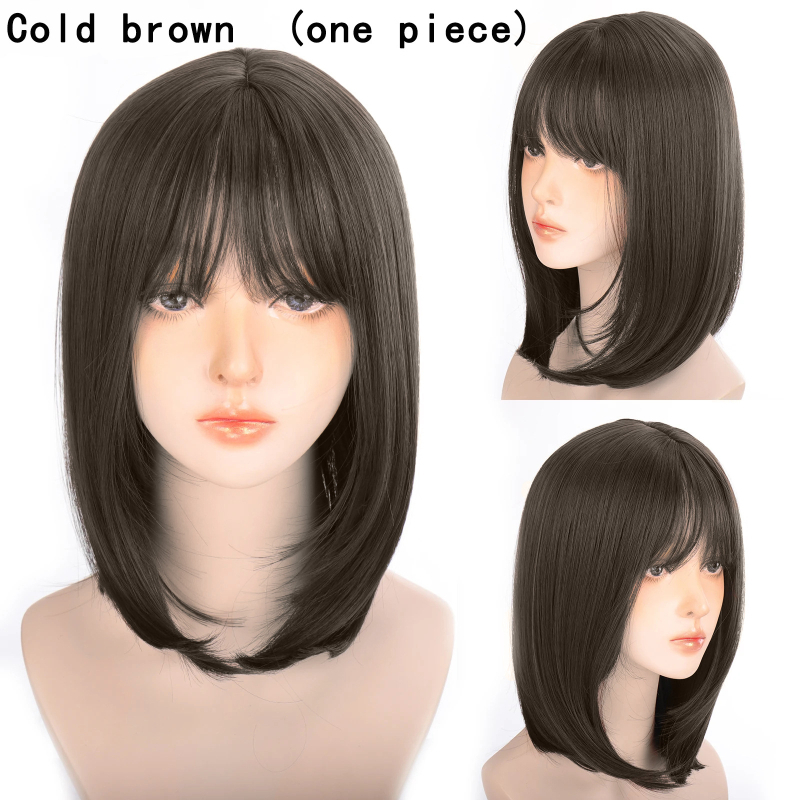 Senyue AK01 duga ravna perika, do ključne kosti, potpuno prekrivanje glave, otporno na toplinu