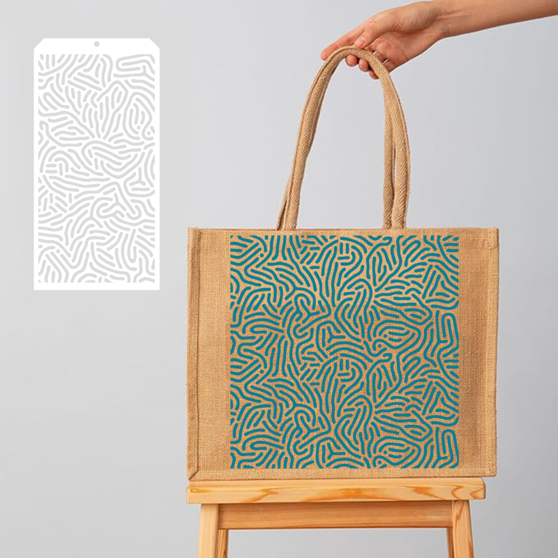 Teksturirani cvjetni šabloni za dnevnik i DIY s šupljim šablonama za zidnu furnir | Owkjasw; PET; Uvoz: Ne; Privatna marka: Da; IP prava: Nije ovlašteno