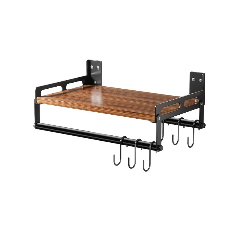 Nástenný kuchynský regál na skladovanie s odnímateľnou mikrovlnnou rúrou, Huayu, Materiál: Plate Type, Model: 6 kusov, Produktové číslo SG9901, Spracovanie: LOGO Private Label