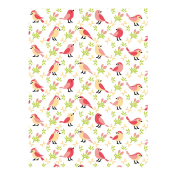 Šablona dnevnika s cvjetnim pticama – PET, rezbarenje, ploča reljefa