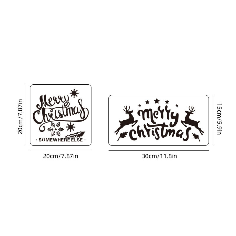 DIY Коледен шаблон за дневник и графити спрей рисуване, PET прорязан дизайн, мотив с домашен любимец