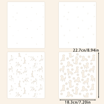 Πλάκα stencil εκτύπωσης για διακόσμηση ημερολογίου, PET, χαρακτική, μάρκα YIXUAN, μοντέλο YX-PKC347-M