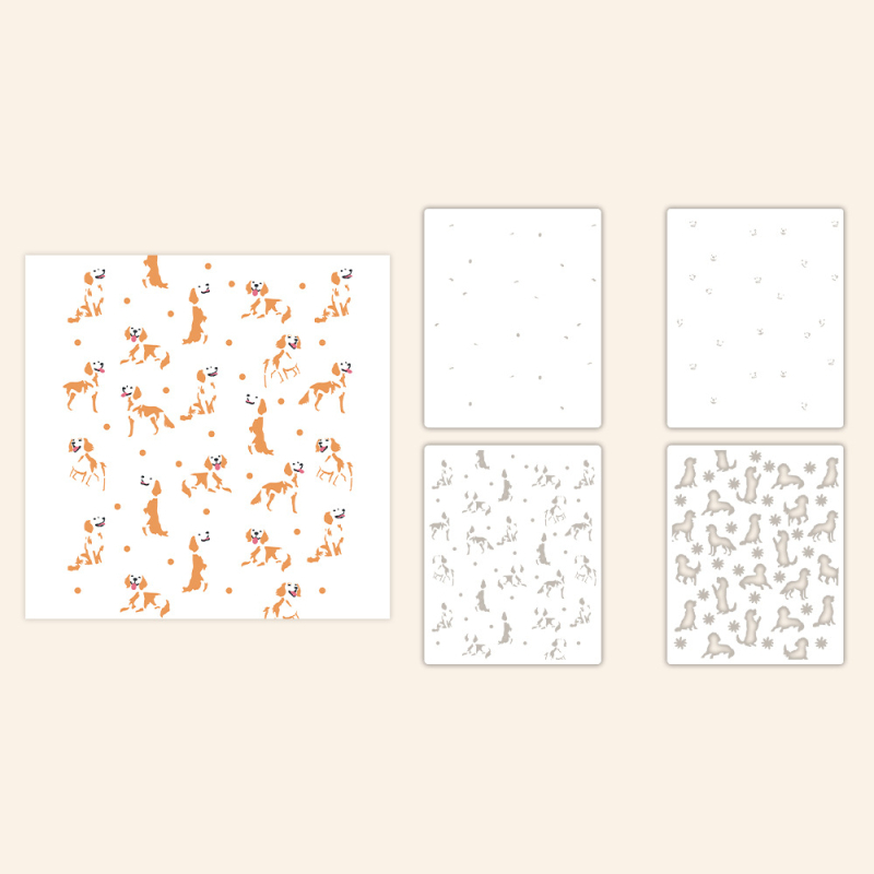 Πλάκα stencil εκτύπωσης για διακόσμηση ημερολογίου, PET, χαρακτική, μάρκα YIXUAN, μοντέλο YX-PKC347-M