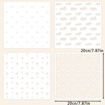 Šablona s cvjetnim uzorkom za ukrašavanje rokovnika – ploča za šablonsko tiskanje, PET materijal, graviranje, šifra YX-PKC353-M