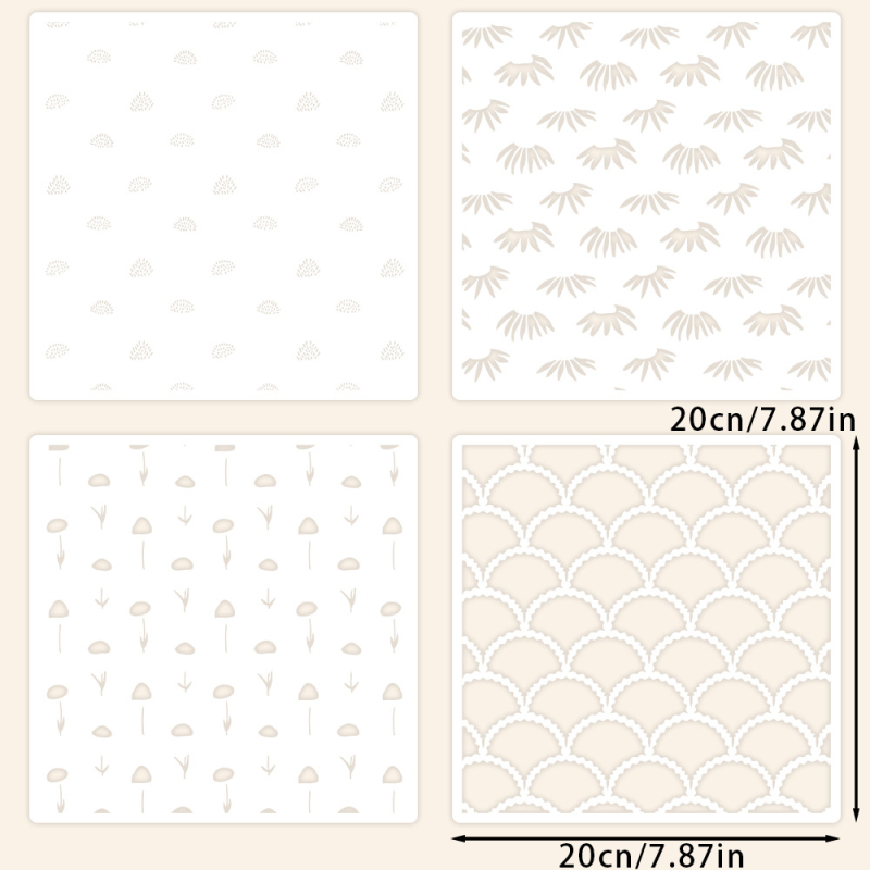 Šablona s cvjetnim uzorkom za ukrašavanje rokovnika – ploča za šablonsko tiskanje, PET materijal, graviranje, šifra YX-PKC353-M