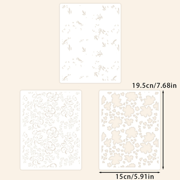Šablona ploča za tisk cvjetnog uzorka – PET, rezbarstvo, moderni minimalistički stil, za ukrašavanje dnevnika