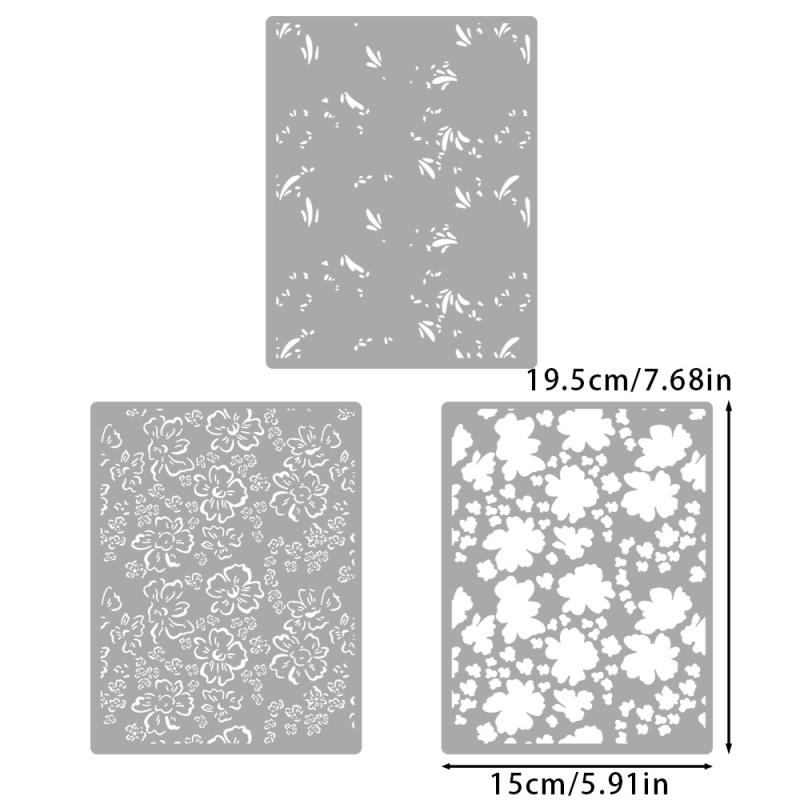 Šablona ploča za tisk cvjetnog uzorka – PET, rezbarstvo, moderni minimalistički stil, za ukrašavanje dnevnika