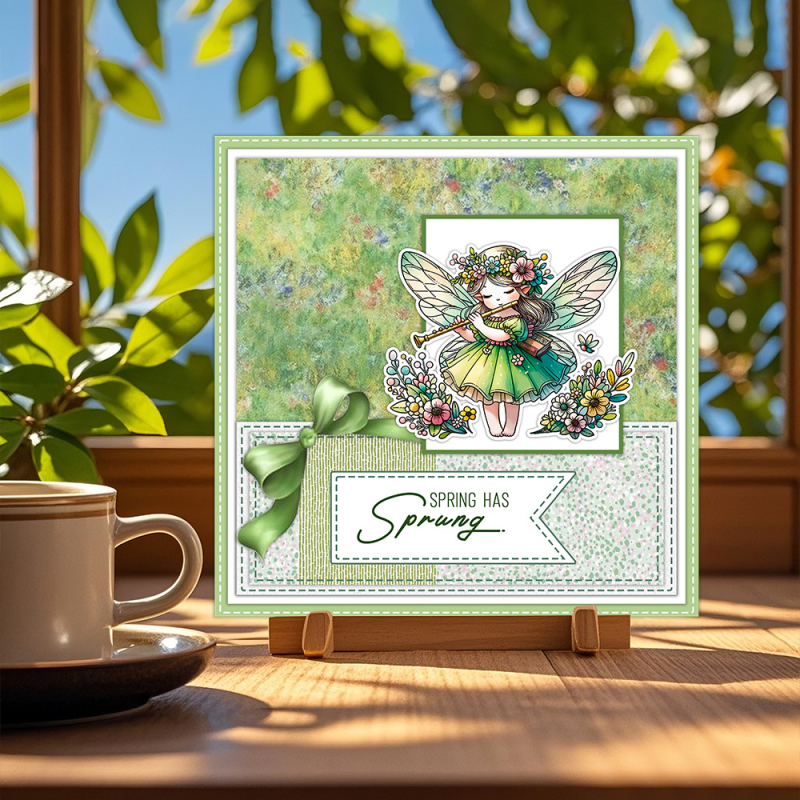 Silikonski pečat za ručne radove, oblik: proljetna cvjetna vila djevojčica; materijal: silikon; izrada: lijevanje; namjena: ukras za torbu