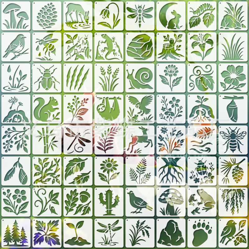 Șablon cu siluetă de animal pentru desen DIY pentru copii – PET material, SJX-71, Yiwu Zidie Craft Factory