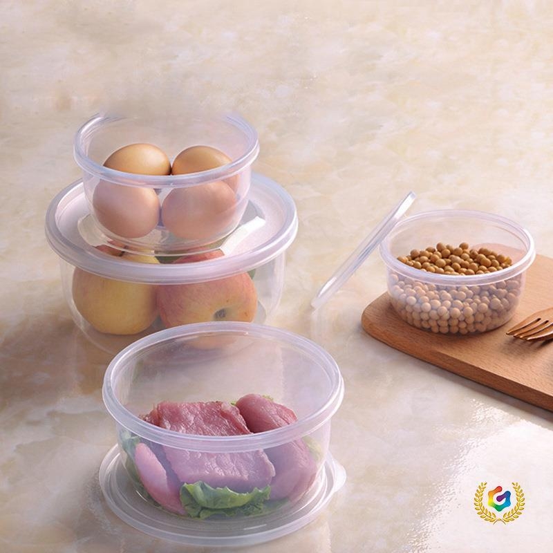 Cutie de prânz pentru microunde, rotundă, patru compartimente, PP material