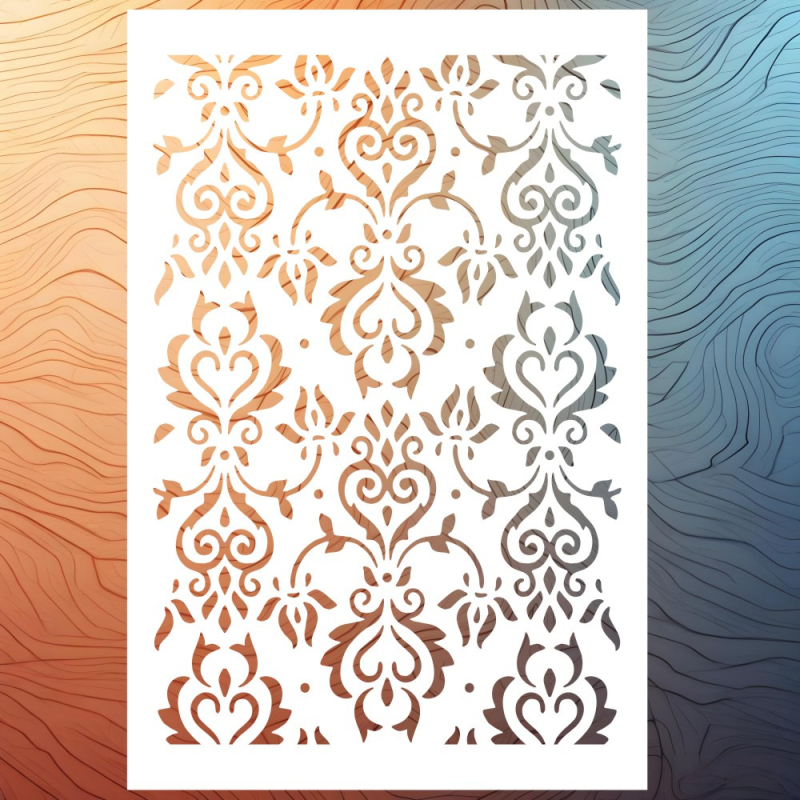 Șablon pentru pictură murală cu mandala retro, material PET ecologic, neimportat, fără marcă privată, IP fără licență