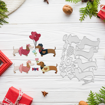 Kalup za embosiranje noža za papirnu umjetnost – dizajn para štenaca, karbonska čelika, lijevano