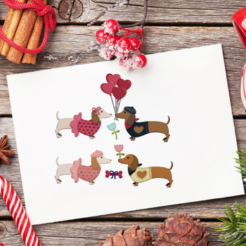 Kalup za embosiranje noža za papirnu umjetnost – dizajn para štenaca, karbonska čelika, lijevano