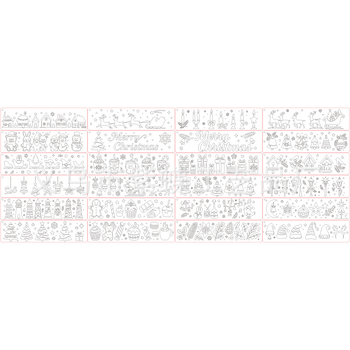 Șablon de pictură pentru atmosferă de Crăciun cu om de zăpadă și ren, decupaj — material PET; Brand: Yiwu Purple Butterfly Arts and Crafts Factory; Nu se importă; Acord IP: Nu autorizat