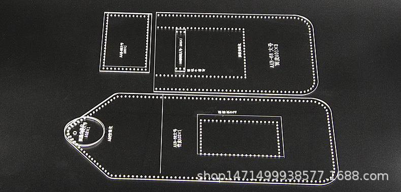 Kit DIY cu model acrilic pentru geantă de talie sport pentru iPhone 7 — desene și șablon de hârtie