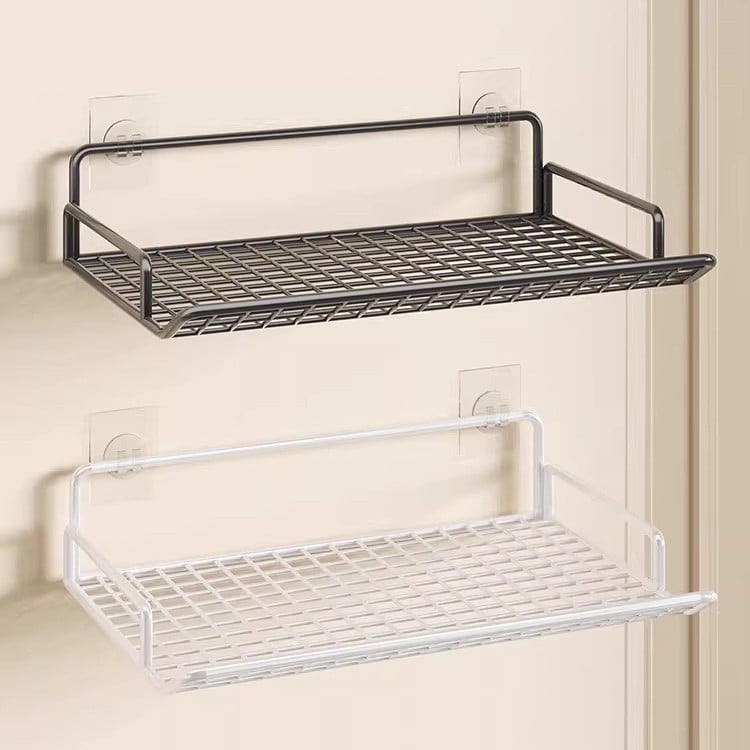 Raft de stocare pentru router - suport montat pe perete din oțel, pentru router și set-top box, 1 etaj, potrivit pentru cămin studențesc.