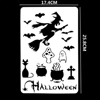 Halloween šablona za slikanje za DIY grafiti dnevnik, PET materijal, brend Painted Enle, IP autorizacija: Ne, odobrene privatne marke: Da