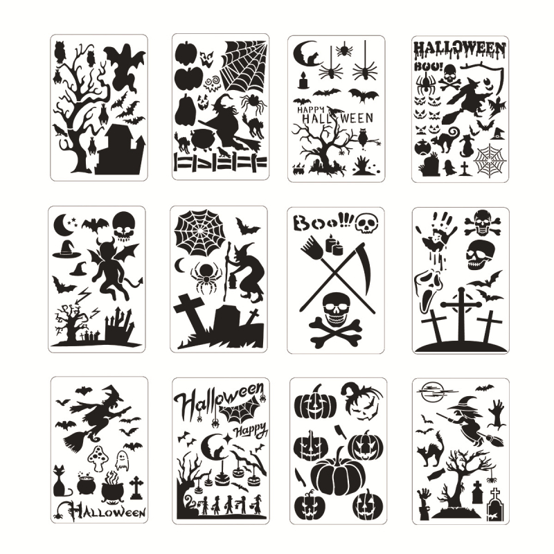 Halloween šablona za slikanje za DIY grafiti dnevnik, PET materijal, brend Painted Enle, IP autorizacija: Ne, odobrene privatne marke: Da