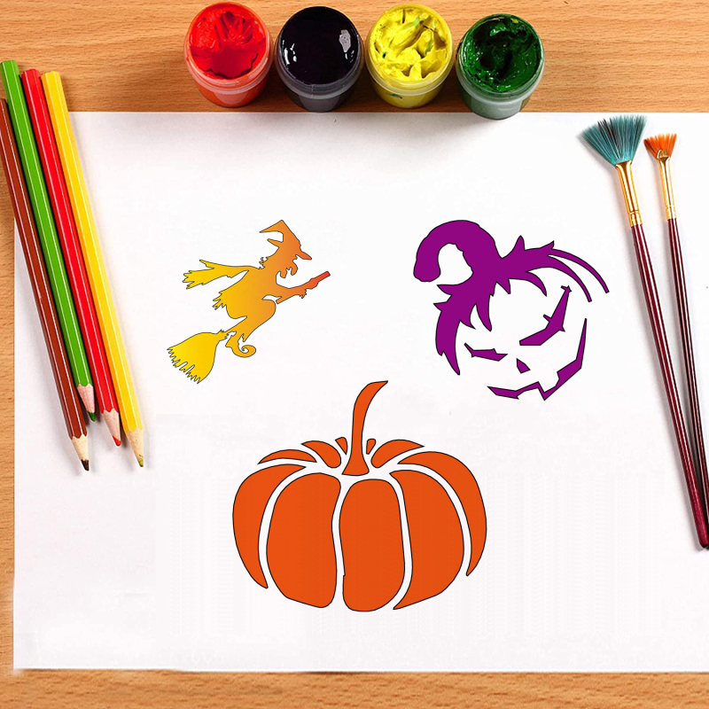 Halloween šablona za slikanje za DIY grafiti dnevnik, PET materijal, brend Painted Enle, IP autorizacija: Ne, odobrene privatne marke: Da
