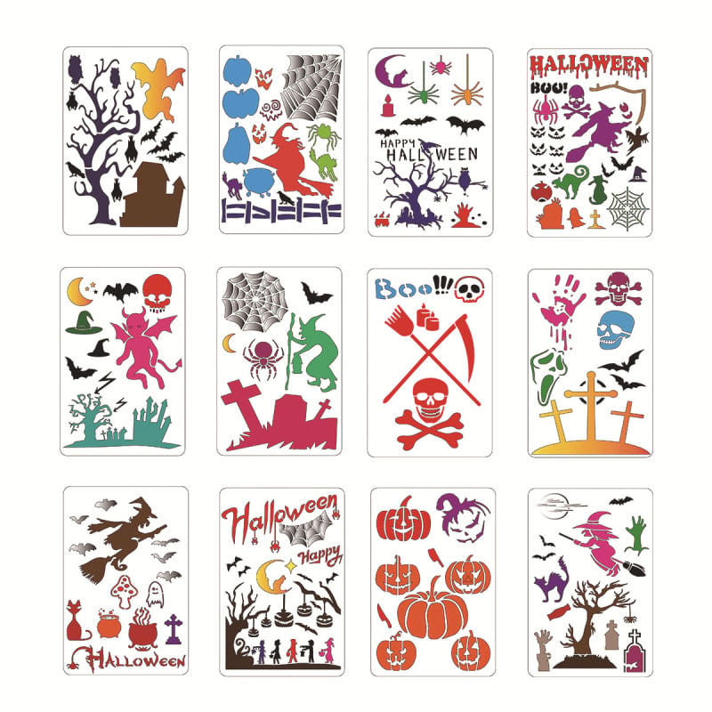 Halloween šablona za slikanje za DIY grafiti dnevnik, PET materijal, brend Painted Enle, IP autorizacija: Ne, odobrene privatne marke: Da
