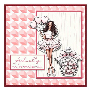 Šablona za ukrašavanje dnevnika sa srcolikim motivom – PET ploča za graviranje i tisak, model YX-PKC354-M, moderni minimalistički stil