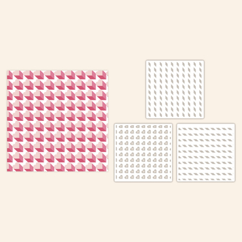 Šablona za ukrašavanje dnevnika sa srcolikim motivom – PET ploča za graviranje i tisak, model YX-PKC354-M, moderni minimalistički stil