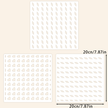 Šablona za ukrašavanje dnevnika sa srcolikim motivom – PET ploča za graviranje i tisak, model YX-PKC354-M, moderni minimalistički stil