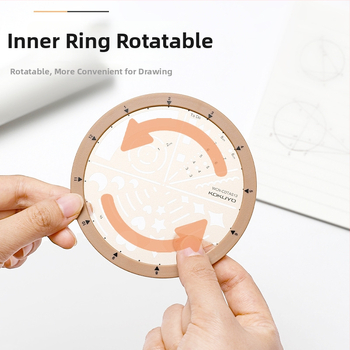 Kokuyo okretni šablonski pravilo za MO planer pribor, stil ikona i stil rasporeda, podijeljeni krug, ABS+PC, moderni minimalistički, ručno izrađeno