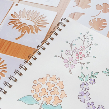 Șabloane de pictură animale și plante, riglă PET flexibilă cu interior gol pentru desen, unelte de desen; Brand: Altul, Fără import, Drepturi IP: Neautorizate