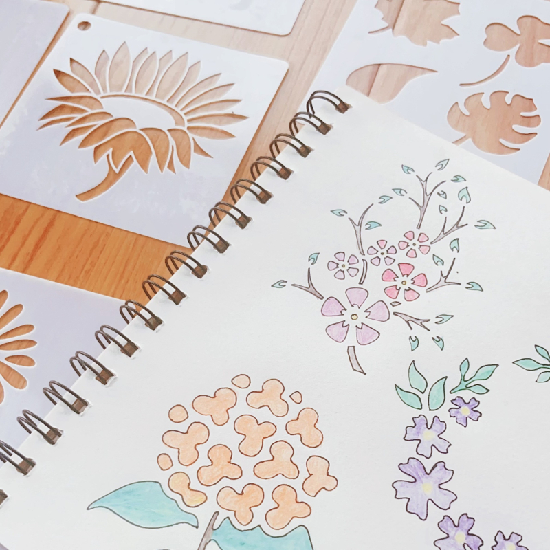 Șabloane de pictură animale și plante, riglă PET flexibilă cu interior gol pentru desen, unelte de desen; Brand: Altul, Fără import, Drepturi IP: Neautorizate