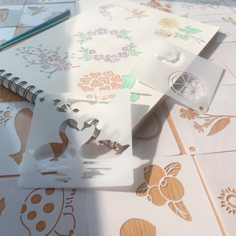 Șabloane de pictură animale și plante, riglă PET flexibilă cu interior gol pentru desen, unelte de desen; Brand: Altul, Fără import, Drepturi IP: Neautorizate