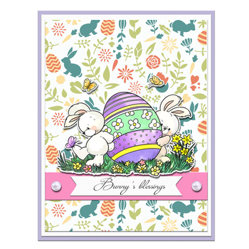 PET šablona za ukrašavanje dnevnika s motivom zeca i cvijeća – pločica s šupljim reljefom i graviranjem, model YX-PKC346-M