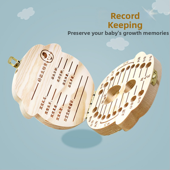 Drvena kutija za čuvanje mliječnih zuba - Spomen kutija za mliječne zube, 3C kategorija igračaka, uzrast 14+; mladi 15-35.