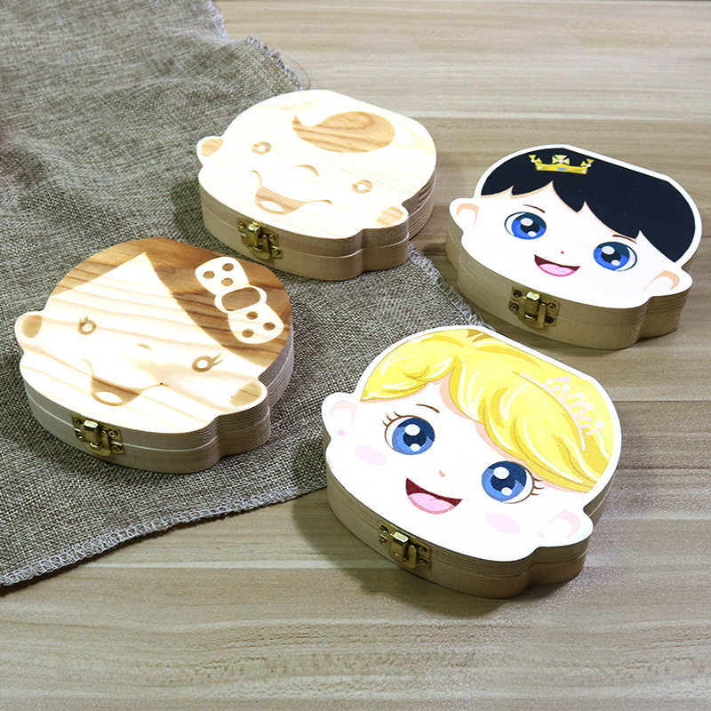 Drvena kutija za čuvanje mliječnih zuba - Spomen kutija za mliječne zube, 3C kategorija igračaka, uzrast 14+; mladi 15-35.