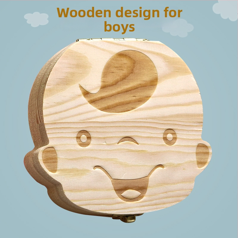 Drvena kutija za čuvanje mliječnih zuba - Spomen kutija za mliječne zube, 3C kategorija igračaka, uzrast 14+; mladi 15-35.