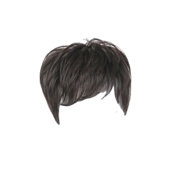 Perucă pentru tâmpla cu textură de păr real, păr scurt drept, model 0016, pentru femei, crește volumul și acoperă firele albe, poate fi vopsită