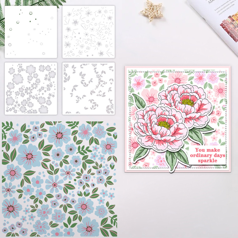 Šablona ploča za reljefno otiskivanje za dekoraciju dnevnika – PET, graviranje, Modern Minimalist, YX-PKC349-M